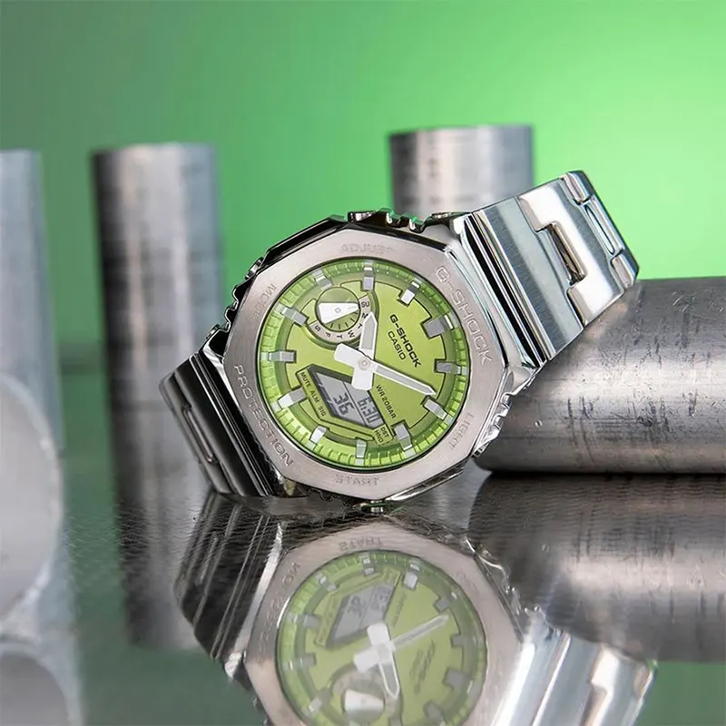 Casio G-Shock G-STEEL Green Dial Japan Men's Watch- GM-2110D-3A